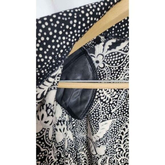 Vintage Bon Worth Large cardigan Open Front silky Kimono B/W flowy Rayon EUC - Picture 7 of 10